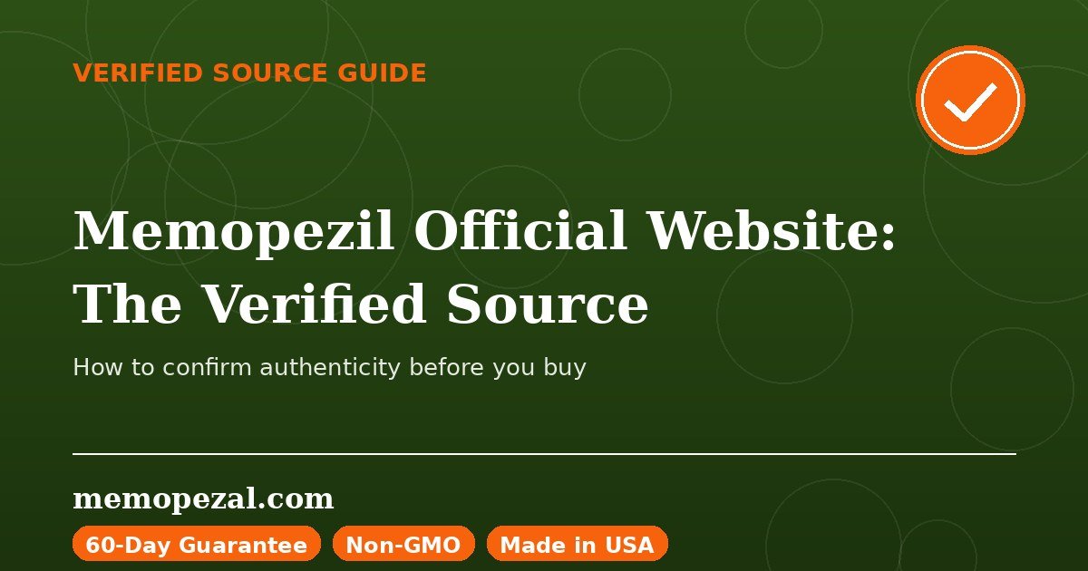 Memopezil Official Website: The Verified Source for Memopezil Memory and Focus Supplement